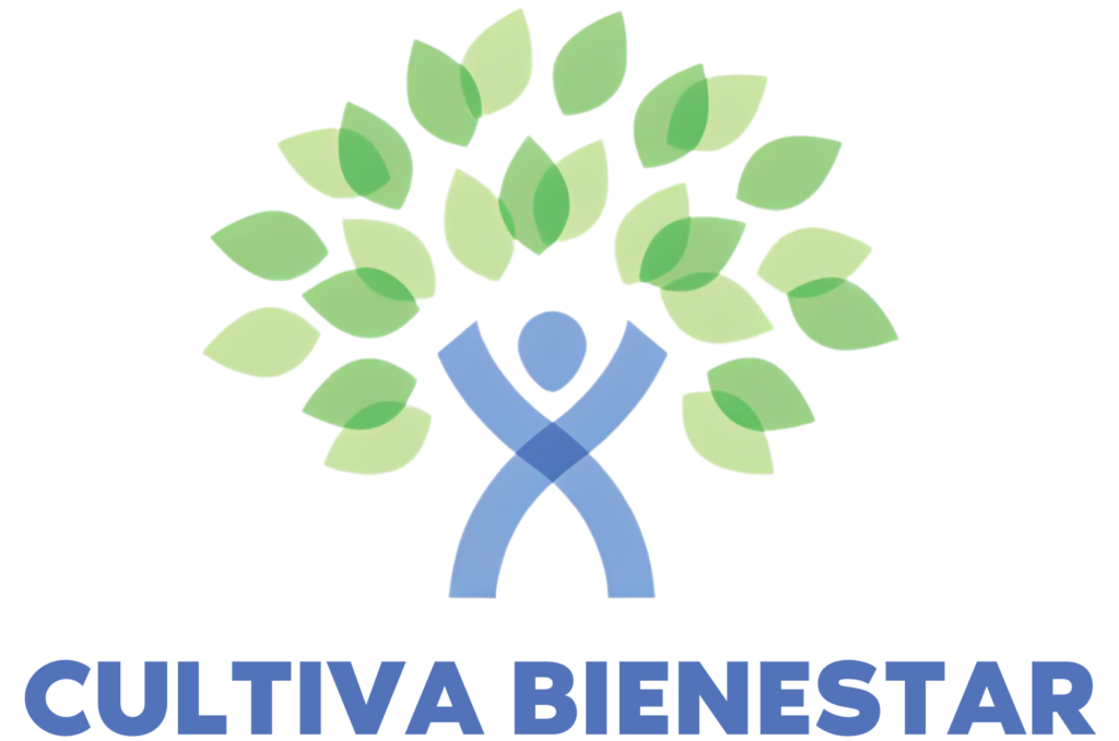 Logo de cultiva bienestar con fondo transparente